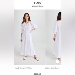 STAUD Vincent white dress small